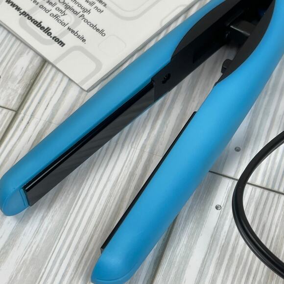 F0076 Pro Cabello Mini Styler Sky Baby Blue, Ceramic Tourmaline Plates - Picture 3 of 3